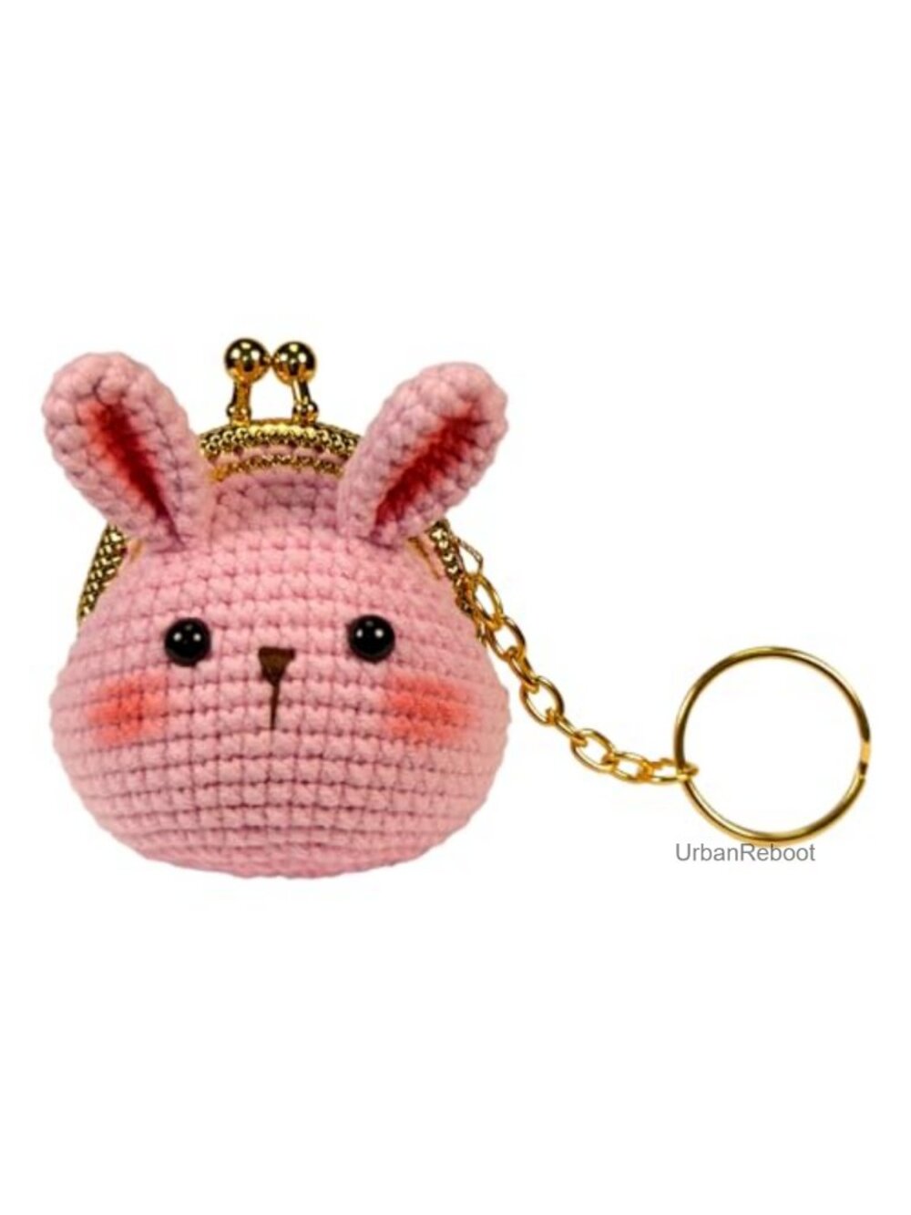 Handmade Crochet Coin Purse Backpack Bag Charm Keychain for Girls